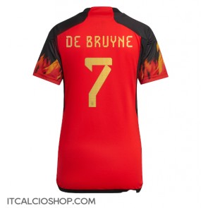 Belgio Kevin De Bruyne #7 Prima Maglia Femmina Mondiali 2022 Manica Corta